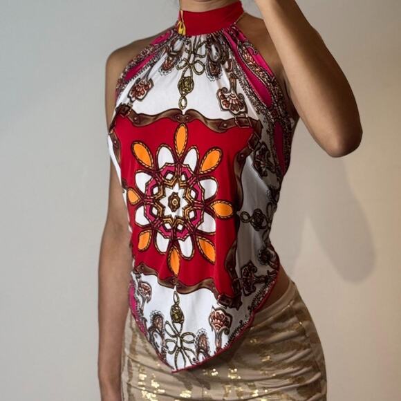 Red and White Top L - Picture 2 of 5